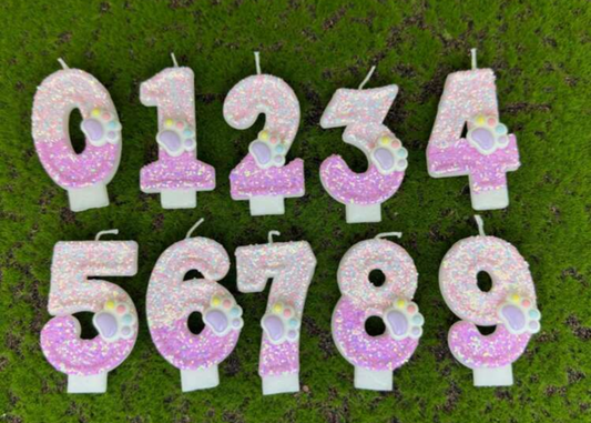 Paw Birthday Cake Candles