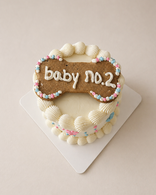 Gender Reveal Dog Cake