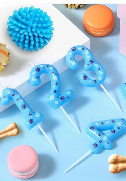 Paw Birthday Cake Candles